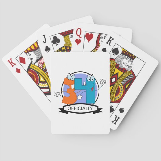 Officieel 34 Verjaardag Logo Speelkaarten (Achterkant)