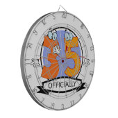 Officieel 35 Verjaardag Logo Dartbord (Voorkant Links)