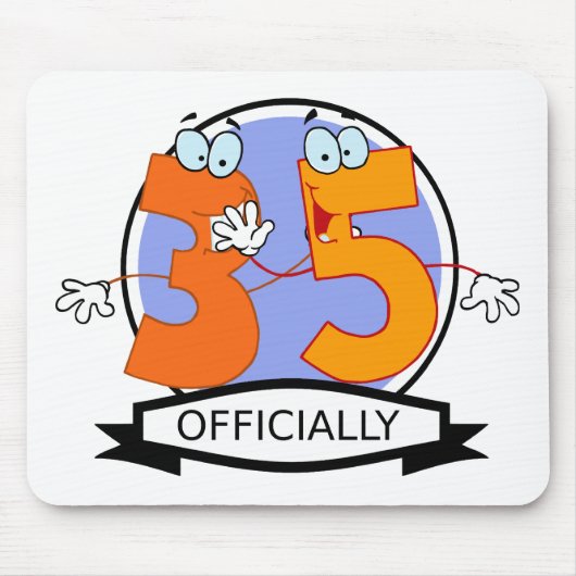 Officieel 35 Verjaardag Logo Muismat (Voorkant)