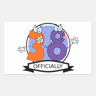 Officieel 38 zondagse banner rechthoekige sticker
