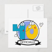 Officieel 40 Verjaardag Logo Briefkaart (Voorkant / Achterkant)