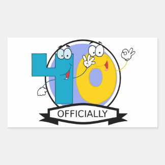 Officieel 40 zondagse banner rechthoekige sticker