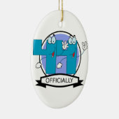 Officieel 44-jarig Logo Keramisch Ornament (Rechts)