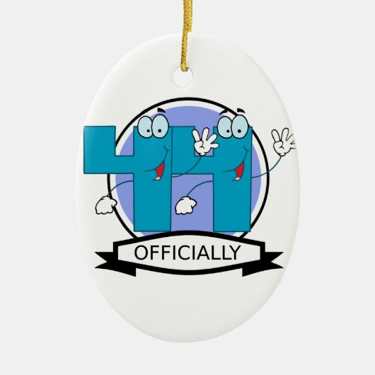 Officieel 44-jarig Logo Keramisch Ornament (Voorkant)