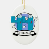 Officieel 44-jarig Logo Keramisch Ornament (Achterkant)
