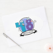 Officieel 48 zondagse banner ovale sticker (Envelop)