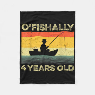 Officieel 4 Jaar Oud T-Shirt 4e Verjaardag Vintage Fleece Deken