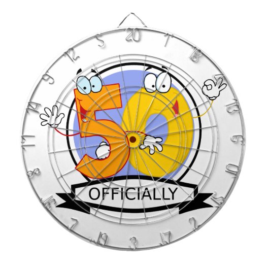 Officieel 50-jarige banner dartbord (Voorkant)
