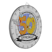 Officieel 50-jarige banner dartbord (Voorkant Links)