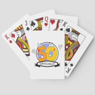 Officieel 50-jarige banner speelkaarten