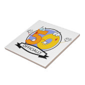 Officieel 50-jarige banner tegeltje (Zijkant)