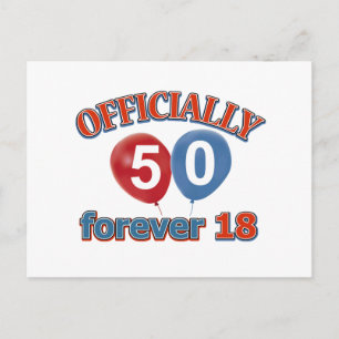 Officieel 50 voor altijd 18 briefkaart
