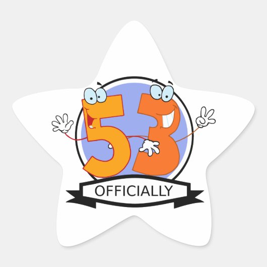 Officieel 53 zondagstanner ster sticker (Voorkant)