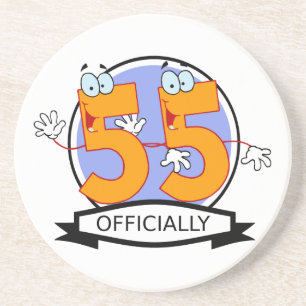 Officieel 55 zondagse banner zandsteen onderzetter