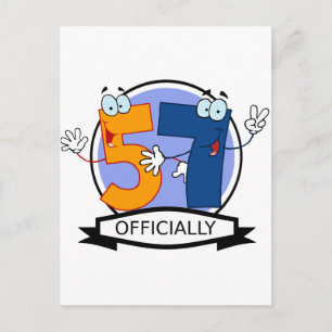 Officieel 57 Verjaardag Logo Briefkaart
