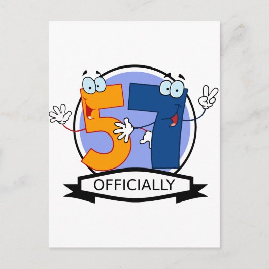 Officieel 57 Verjaardag Logo Briefkaart (Voorkant)