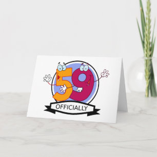 Officieel 59 Verjaardag Logo Kaart