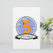 Officieel 5 zondagse banner briefpapier (Staand voorkant)
