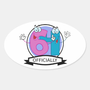Officieel 64 zondagse banner ovale sticker