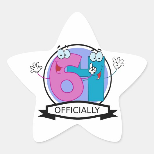 Officieel 64 zondagse banner ster sticker (Voorkant)