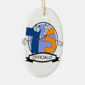 Officieel 75 zondagse banner keramisch ornament (Rechts)