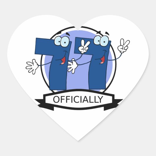 Officieel 77 zondagse banner hart sticker (Voorkant)