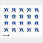 Officieel 77 zondagse banner vierkante sticker (Vel)