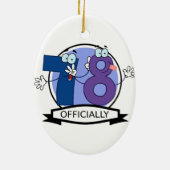 Officieel 78 zondagse banner keramisch ornament (Achterkant)