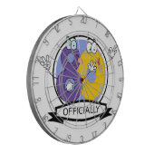 Officieel 80-jarige banner dartbord (Voorkant Links)