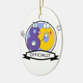 Officieel 80-jarige banner keramisch ornament (Links)