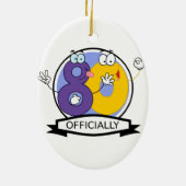 Officieel 80-jarige banner keramisch ornament (Achterkant)