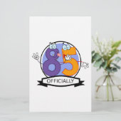 Officieel 85-jarige banner briefpapier (Staand voorkant)
