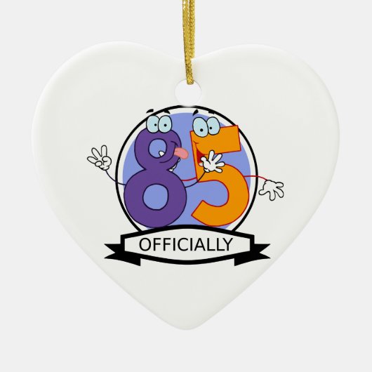 Officieel 85-jarige banner keramisch ornament (Voorkant)