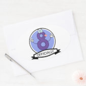 Officieel 8 zondagse banner ovale sticker (Envelop)