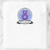 Officieel 8 zondagse banner ovale sticker (Tas)