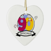 Officieel 90 zondagse banner keramisch ornament (Rechts)