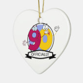 Officieel 90 zondagse banner keramisch ornament (Links)