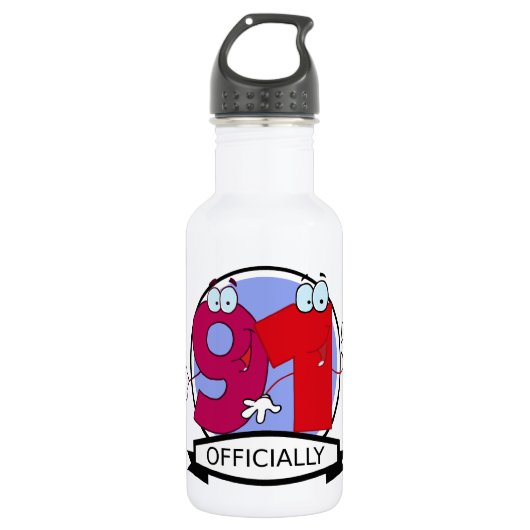 Officieel 91 Verjaardagsbanner Waterfles (Voorkant)