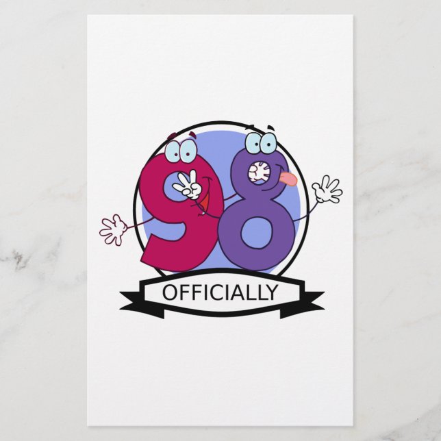 Officieel 98-jarige banner. (Voorkant)
