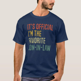Officieel ben ik de favoriete schoonzoon retro t-shirt