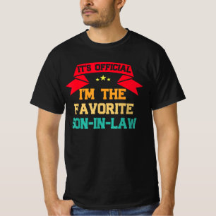 Officieel ben ik de favoriete schoonzoon retro t-shirt