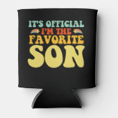 Officieel ben ik de favoriete zoon Groovy Blikjeskoeler (Voorkant)