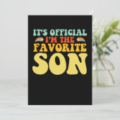 Officieel ben ik de favoriete zoon Groovy Kaart (Staand voorkant)