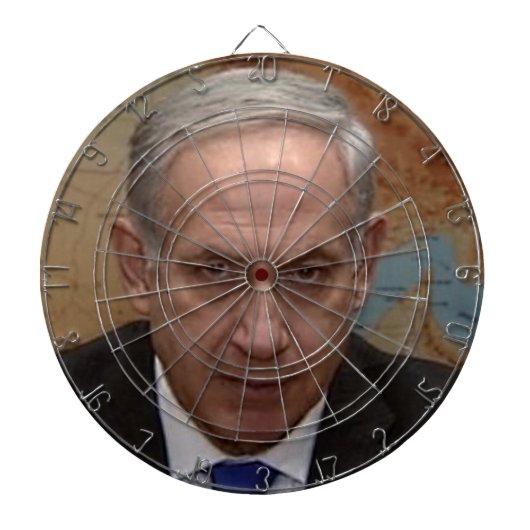 officieel benjamin netanyahu dartboard dartbord (Voorkant)
