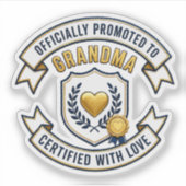 Officieel benoemd tot oma sticker (Voorkant)