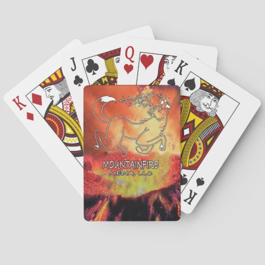 Officieel bergenFire Media Logo-ontwerp op Pokerkaarten (Achterkant)