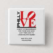 Officieel blad van 2014 vierkante button 5,1 cm (Voorkant)