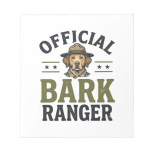 Officieel Blaffende Ranger Hond Vintage Grafisch_1 Notitieblok