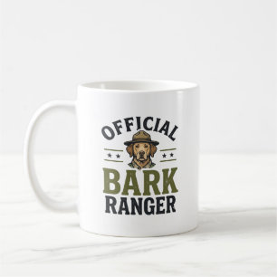 Officieel blaffende rangerhond vintage grafisch_1 koffiemok