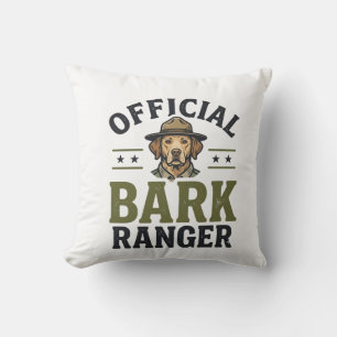 Officieel blaffende rangerhond vintage grafisch_1 kussen